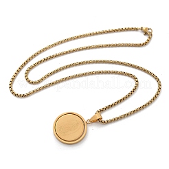 201 Stainless Steel Pendant Necklaces&nbsp;NJEW-Z058-01G