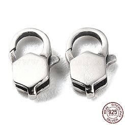 タイスターリングシルバーカニカン925個  六角  アンティークシルバー  11x7x3mm  穴：1.2mm&nbsp;STER-D003-31P