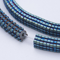 Electroplate Non-magnetic Synthetic Hematite Beads Strands&nbsp;G-J381-4x1mm-A08-F