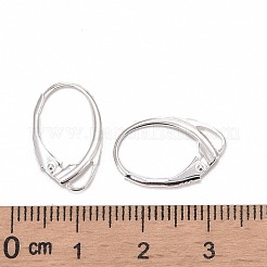 スターリングシルバーレバーバックフープピアスパーツ  銀  17x11x1.5mm  穴：3.5x1mm  ピン：0.8mm&nbsp;X-STER-M104-02S