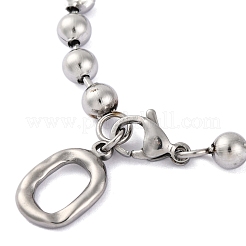 304ステンレススチールブレスレット  ステンレス鋼色  正方形  7-1/2インチ（19.1cm）&nbsp;BJEW-M001-01P-03