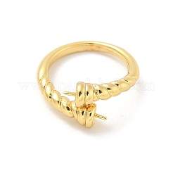 Brass Cup Peg Open Cuff Ring Settings&nbsp;LS-KK-G518-10G-05