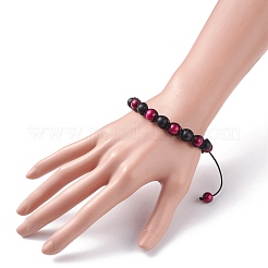 Round Stone Braided Bead Bracelets Set&nbsp;BJEW-JB07260-04