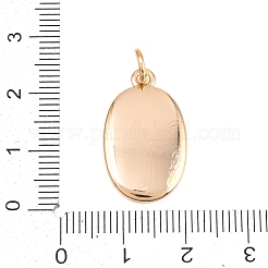 プリントブラスペンダント  ゴールドカラー  レモンのチャームが付いた楕円形  23.5x14x2.4mm  穴：4mm&nbsp;KK-B183-01G-02