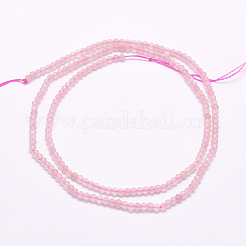 Natural Madagascar Rose Quartz Beads Strands&nbsp;G-F509-28-2mm-A