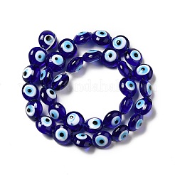 Handmade Evil Eye Lampwork Beads Strands&nbsp;LAMP-E030-03C