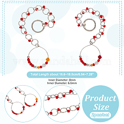 Glass Beaded Knitting Row Counter Chains&nbsp;HJEW-AB00590