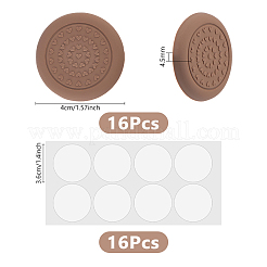 シリコン家具パッド2セット  椅子の脚パッド  フラットラウンド  キャメル  167x80x1mm&nbsp;AJEW-DC0004-09B