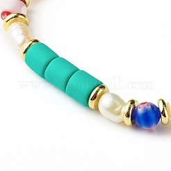 Handmade Polymer Clay Stretch Bracelets&nbsp;BJEW-JB06351
