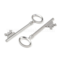 Tibetan Style Alloy Skeleton Key Large Pendants&nbsp;TIBEP-S105-P-RS
