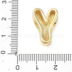 Brass Initial Beads&nbsp;KK-B167-27G-01Y