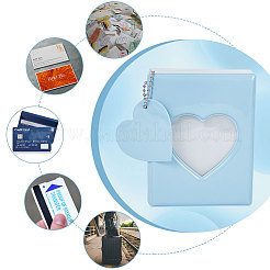 3 Inch PVC Mini Heart Hollow Photocard Holder Book&nbsp;AJEW-WH0038-65P-03