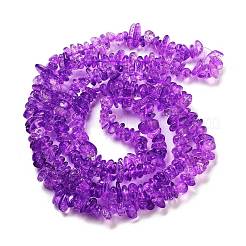 Transparent Crackle Glass Beads Strands&nbsp;GLAA-U004-01K