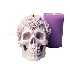 Skull Shape Candle DIY Food Grade Silicone Statue Mold&nbsp;PW-WG19280-02