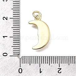 真鍮チャーム  ムーンチャーム  18KGP本金メッキ  18.5x10x3mm  穴：3.5mm&nbsp;KK-P336-30G