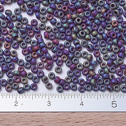 MIYUKIラウンドロカイユビーズ  日本製シードビーズ  （rr409fr）マットな不透明なチョコレートab  11/0  2x1.3mm  穴：0.8mm  約1100PCS /ボトル  10 G /ボトル&nbsp;SEED-JP0008-RR0409FR