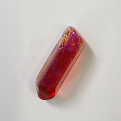 Natural Electroplated Quartz Crystal Pendants&nbsp;G-WH0025-07