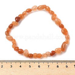 Natural Red Aventurine Beads Stretch Bracelets for Men Women&nbsp;BJEW-I320-01B
