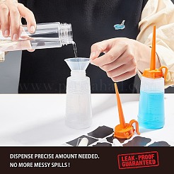 プラスチック接着剤ボトル  プラスチック漏斗ホッパーと黒板ステッカーラベル  ホワイト  19.5cm  容量：150ミリリットル&nbsp;TOOL-BC0008-65