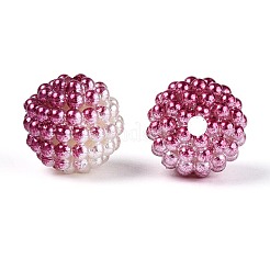 パール調アクリルビーズ  ベリービーズ  組み合わせビーズ  ラウンド  赤ミディアム紫  14.5~15mm  穴：1.4mm  約200個/袋&nbsp;OACR-T004-15mm-09