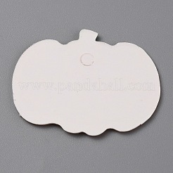 紙ギフトタグ  ハロウィン用  カボチャ模様  サンゴ  3.5x4.5x0.05cm  穴：4mm  約50個/袋&nbsp;CDIS-WH0006-12