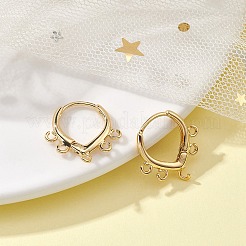 Brass Hoop Earring Findings&nbsp;ZIRC-YW0001-05G