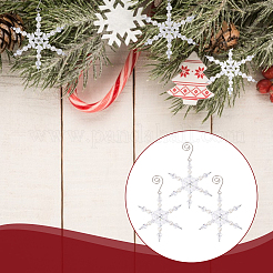 Christmas Snowflake Glass Pendant Decoration&nbsp;HJEW-GO00060
