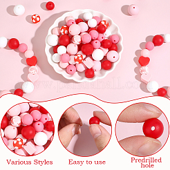 136Pcs Silicone Beads&nbsp;SIL-PA0001-52
