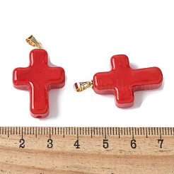 Handmade Lampwork with Brass Pendants&nbsp;LAMP-I030-01G-04
