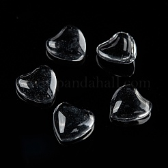 透明なガラスのハートカボション  透明  8x8x3.5~4mm&nbsp;GGLA-R021-8mm