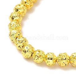 Electroplated Natural Lava Rock Beads Strands&nbsp;G-G984-08
