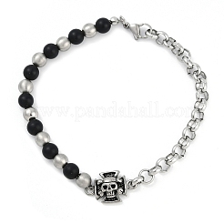 304 Stainless Steel Skull Link Bracelets&nbsp;BJEW-F486-03P