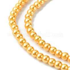 Eco-Friendly Dyed Glass Pearl Round Beads Strands&nbsp;HY-A002-4mm-RB112