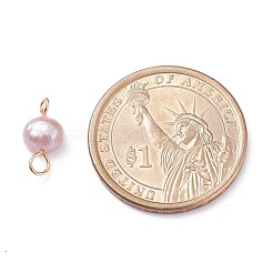 Natural Cultured Freshwater Pearl Connector Charms&nbsp;PALLOY-JF01394-01