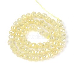 Anti-Tarnish Electroplate Glass Beads Strands&nbsp;GLAA-N064-6mm-06