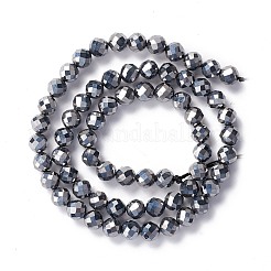 テラヘルツストーンビーズ連売り  多面カット  ラウンド  6mm  穴：1mm  約66個/連  14.96インチ（38cm）&nbsp;G-A021-10