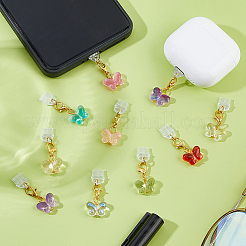 10Pcs 10 Colors PVC Mobile Dustproof Plugs&nbsp;HJEW-WH00166