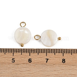 Natural Shell Disc Pendants&nbsp;X1-STAS-D378-31G