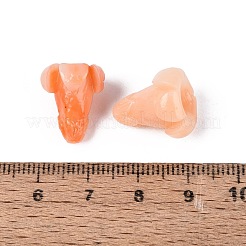 合成サンゴビーズ  染め  花  ツートン  砂茶色  15.5~16x13~15x13~15mm  穴：1~1.2mm&nbsp;CORA-K010-02E