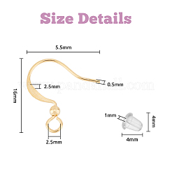 150Pcs Brass Earring Hooks&nbsp;KK-DC0002-43