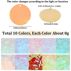 80G 10 Colors PVC Paillette Pendants&nbsp;FIND-SC0023-20D