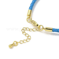3MM Braided Round Imitation Leather Cord Bracelet Making&nbsp;MAK-S075-01G-O
