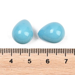 電気メッキオペークガラスビーズ  模造ターコイズ  ティアドロップ  ディープスカイブルー  15x12mm  穴：1mm&nbsp;GLAA-A044-02C