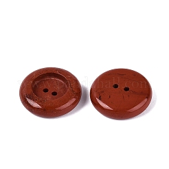 天然石レッドジャスパービーズ  ボタン  29.5~30x6.5~8.5mm  穴：2~2.5mm&nbsp;G-Q602-05B