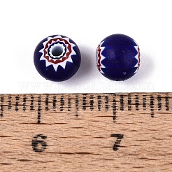 Handmade Millefiori Glass Round Beads&nbsp;LA-N002-08A