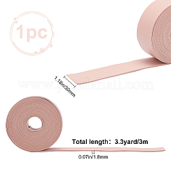 PUレザーコード  フラット  桃パフ  3x0.18cm  3 m /ロール&nbsp;DIY-GF0003-52E