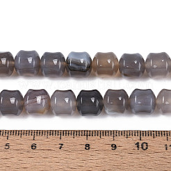 Natural Grey Agate Beads Strands&nbsp;G-N353-06A-07