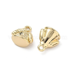 真鍮チャーム  服の形チャーム  18KGP本金メッキ  12x10.5x6mm  穴：1.6mm&nbsp;LS-KK-L260-19G