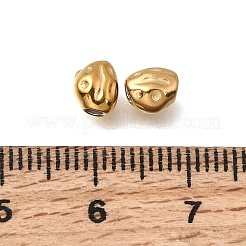 304ステンレススチールビーズ  イオンプレーティング（ip）  ナゲット  18KGP本金メッキ  6x5x4.5mm  穴：1.6mm&nbsp;STAS-L315-007G