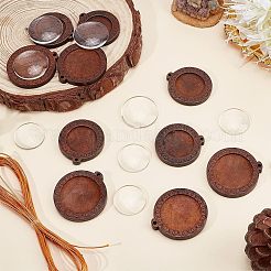 DIY Flat Round Pendant Necklace Making Kit&nbsp;DIY-CA0004-84